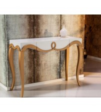 Masifart 4557 Kabartmalı Dresuar Beyaz Lake Altın Varak